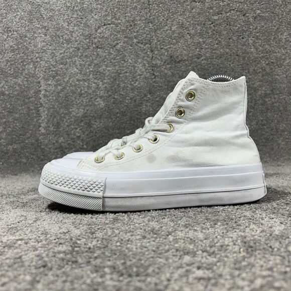 Converse Chuck Taylor All Star Lift Women’s Sz 6 White Skate Platform Shoes Used - Picture 5 of 13